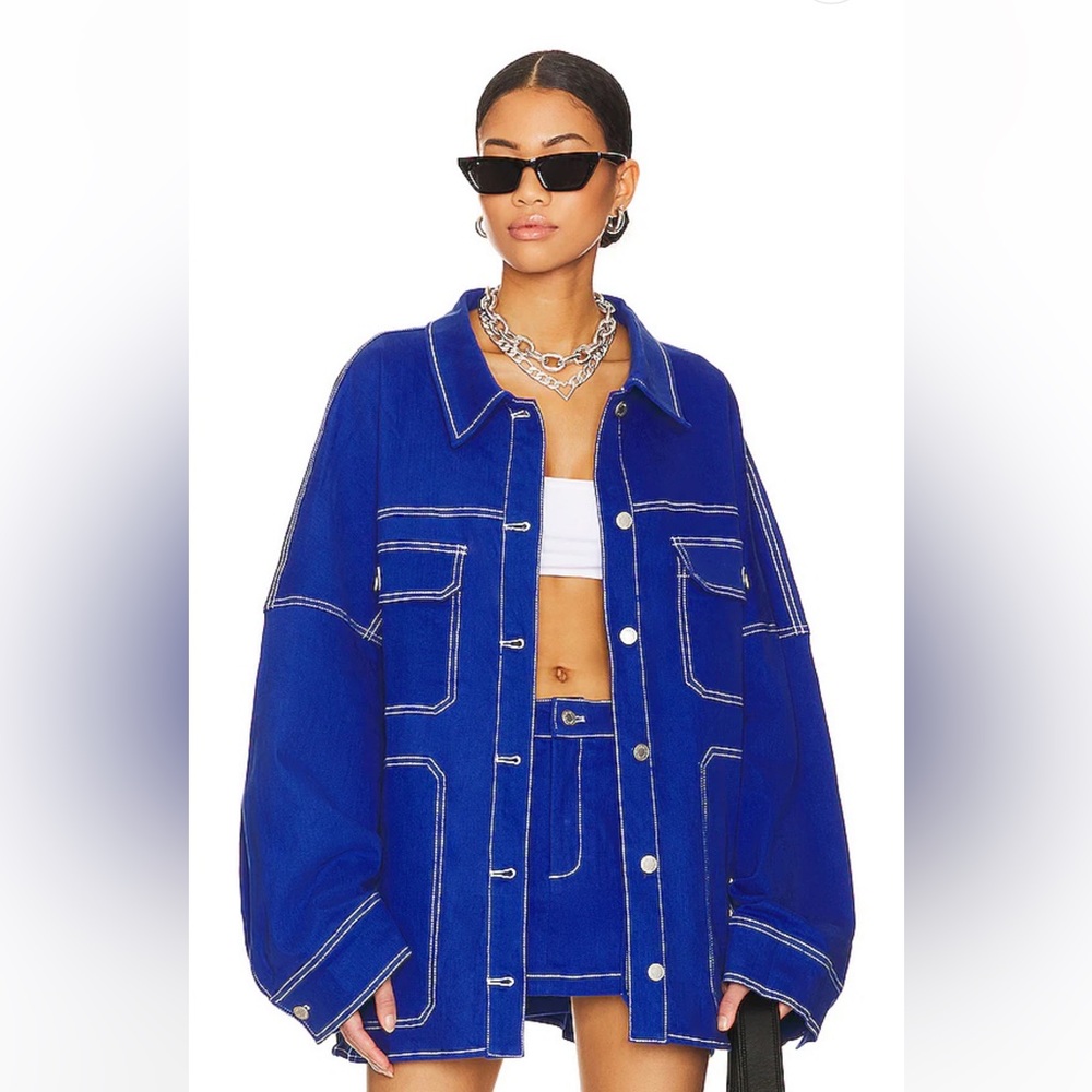 BY.DYLN Cooper Jacket In Cobalt - Picture 4 of 8